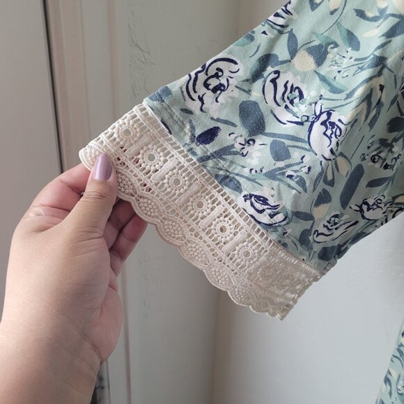 Woman Within Plus Size Lace Detail Blouse - Picture 2 of 6